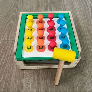 Colorful Wooden Hammer Peg Toy